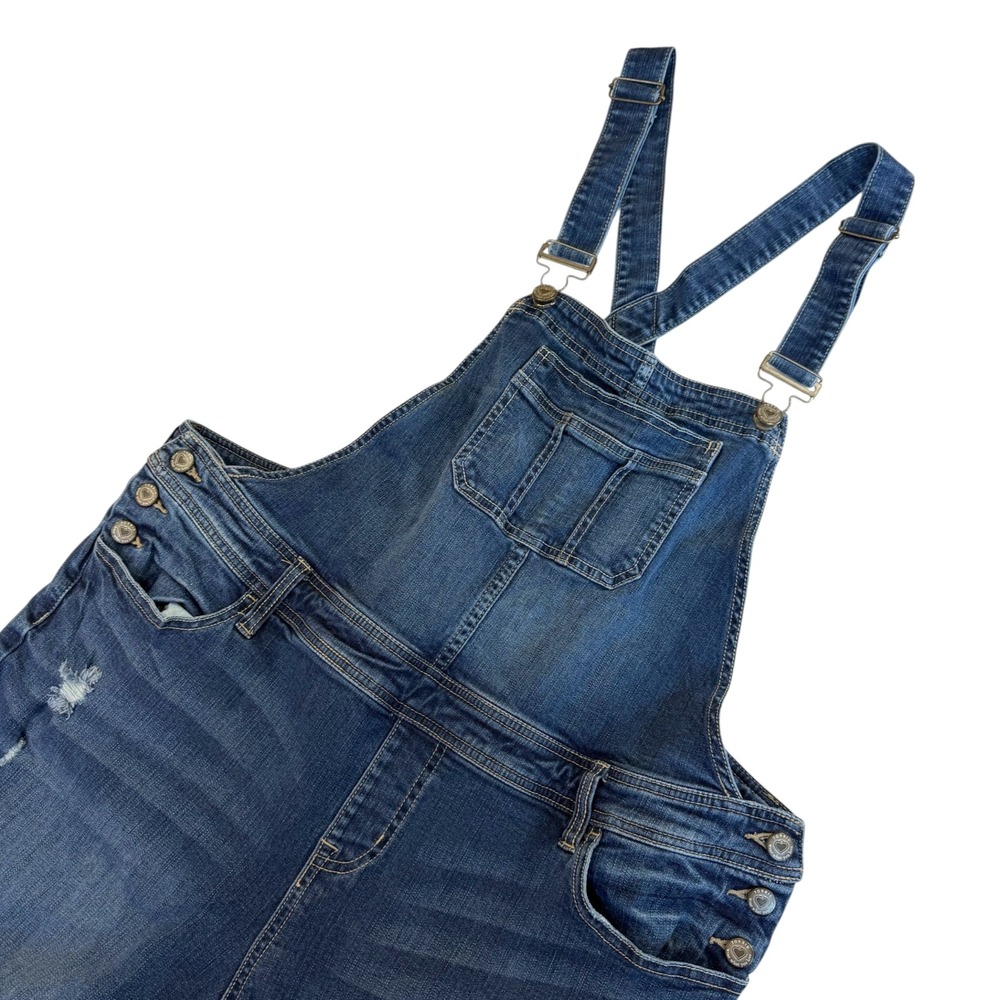 Plus Torrid Skinny Distressed Y2K Denim Overalls 18